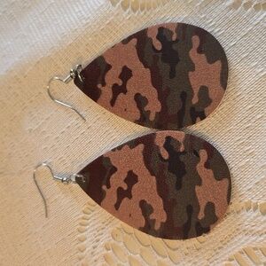 Camo dangle earrings